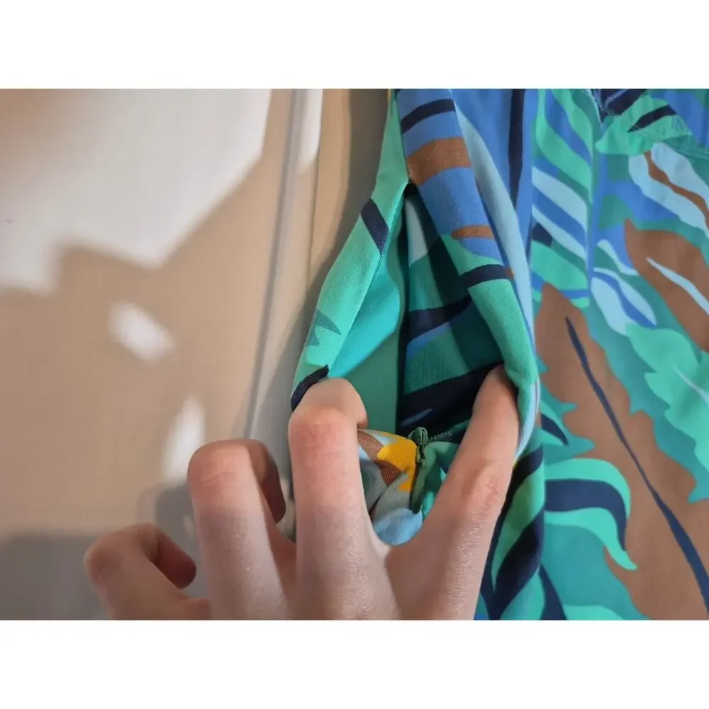 J. McLaughlin Green Blue Tropical Skort XS